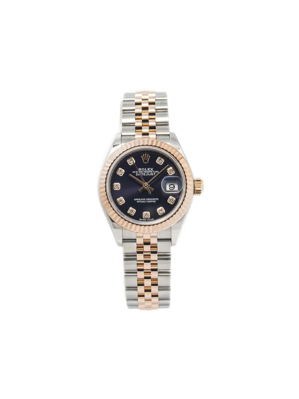 Pre-owned Rolex  Datejust 28mm In Silver