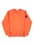 Stone Island Junior crew-neck cotton sweatshirt - Orange