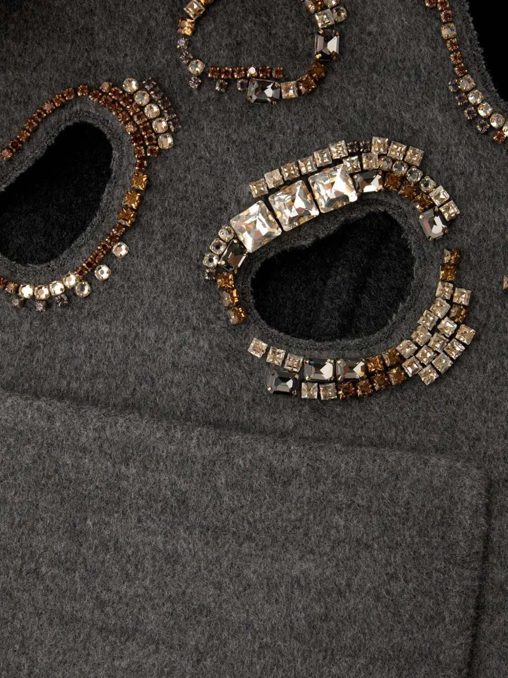 Fabiana Filippi Blouse verfraaid met kristallen Grijs