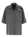 Fabiana Filippi crystal-embellishment shirt - Grey