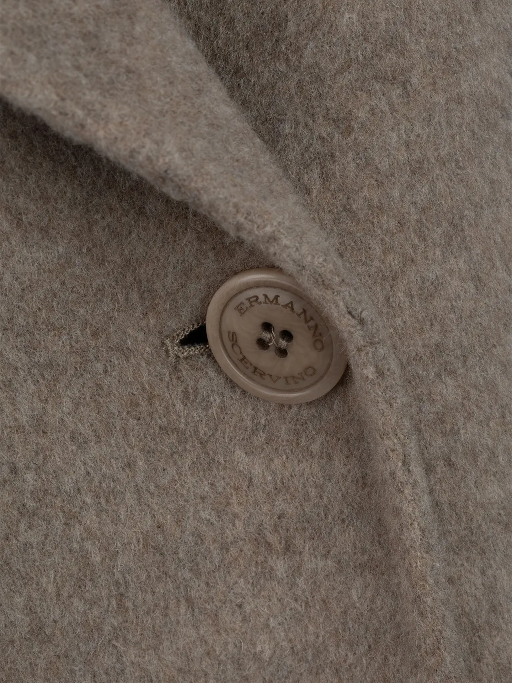 Ermanno Scervino Double-breasted Wool Coat In Brown