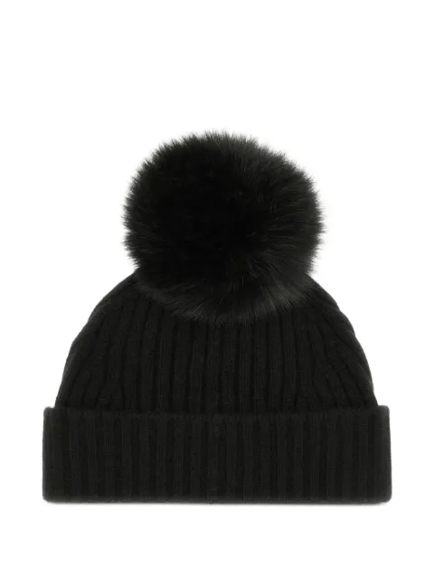 Vanisè ribbed pom-pom beanie hat