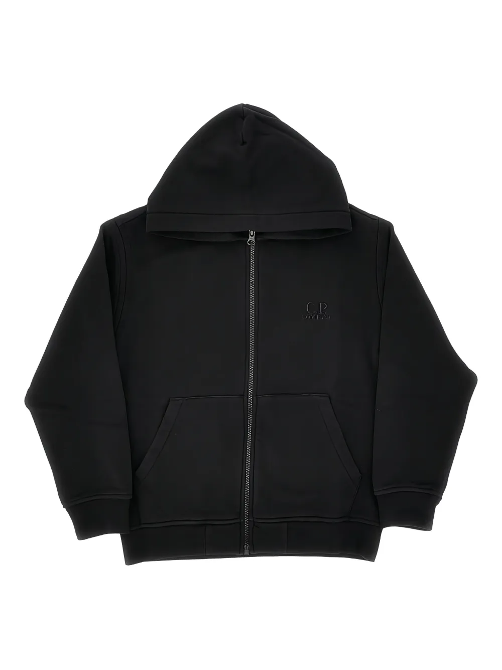C.P. Company Kids Hoodie met rits Zwart