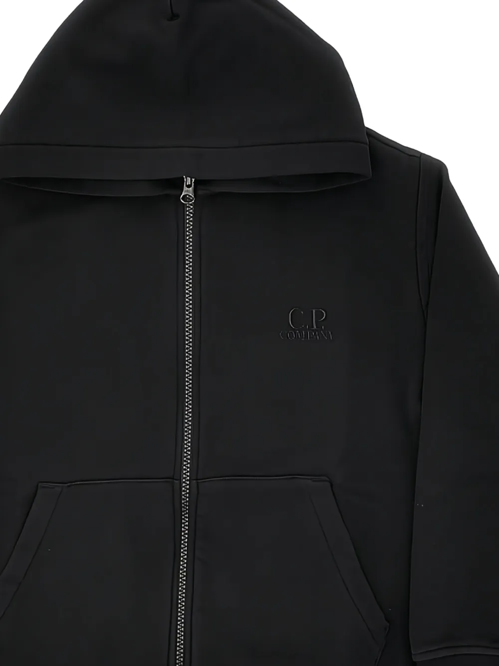C.P. Company Kids Hoodie met rits Zwart