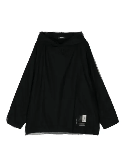 Undercover tulle-paneled cotton sweatshirt