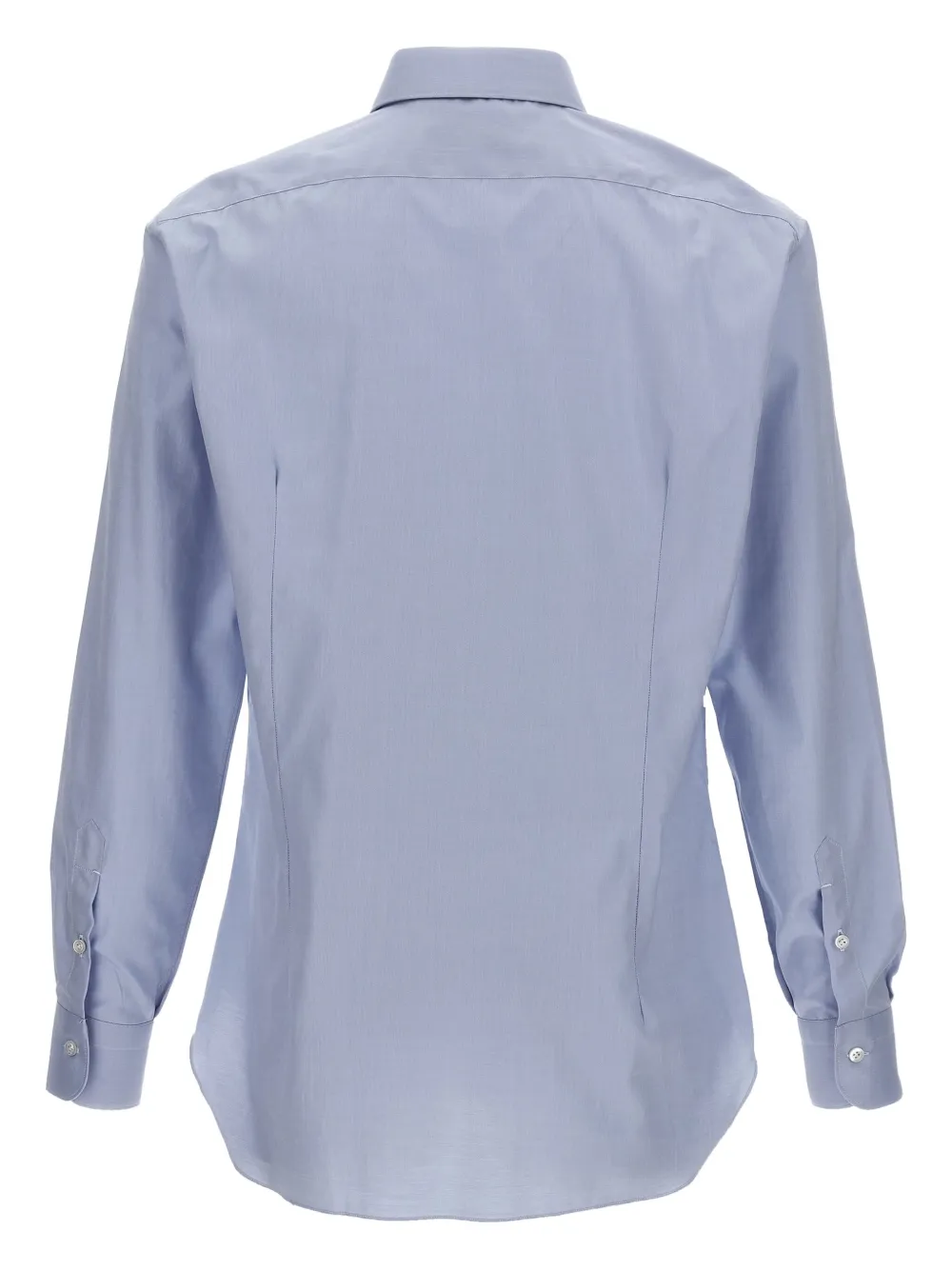 Barba button-cuffed poplin shirt - Blauw