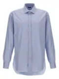 Barba button-cuffed poplin shirt - Blue