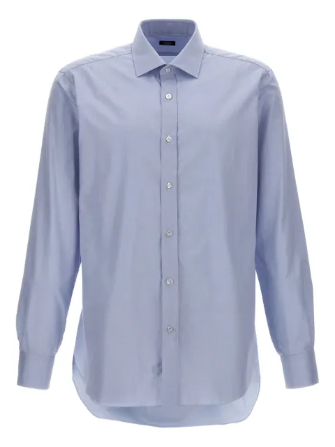 Barba button-cuffed poplin shirt