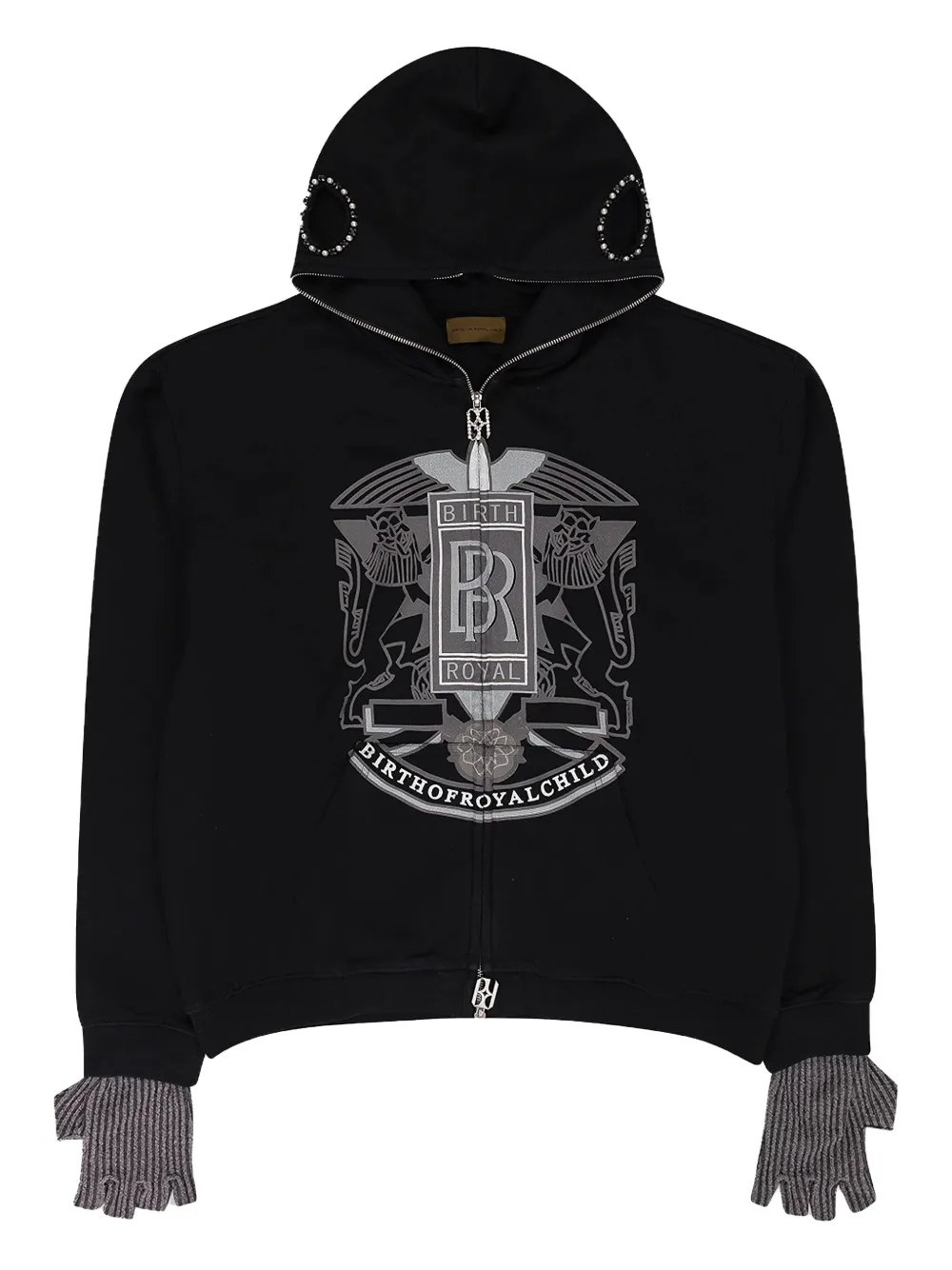 Royce embellished zip-up hoodie