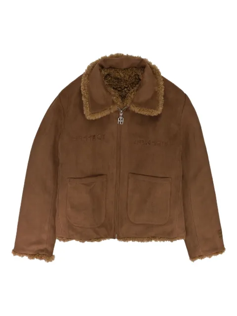 BIRTH OF ROYAL CHILD floral-motif suede jacket