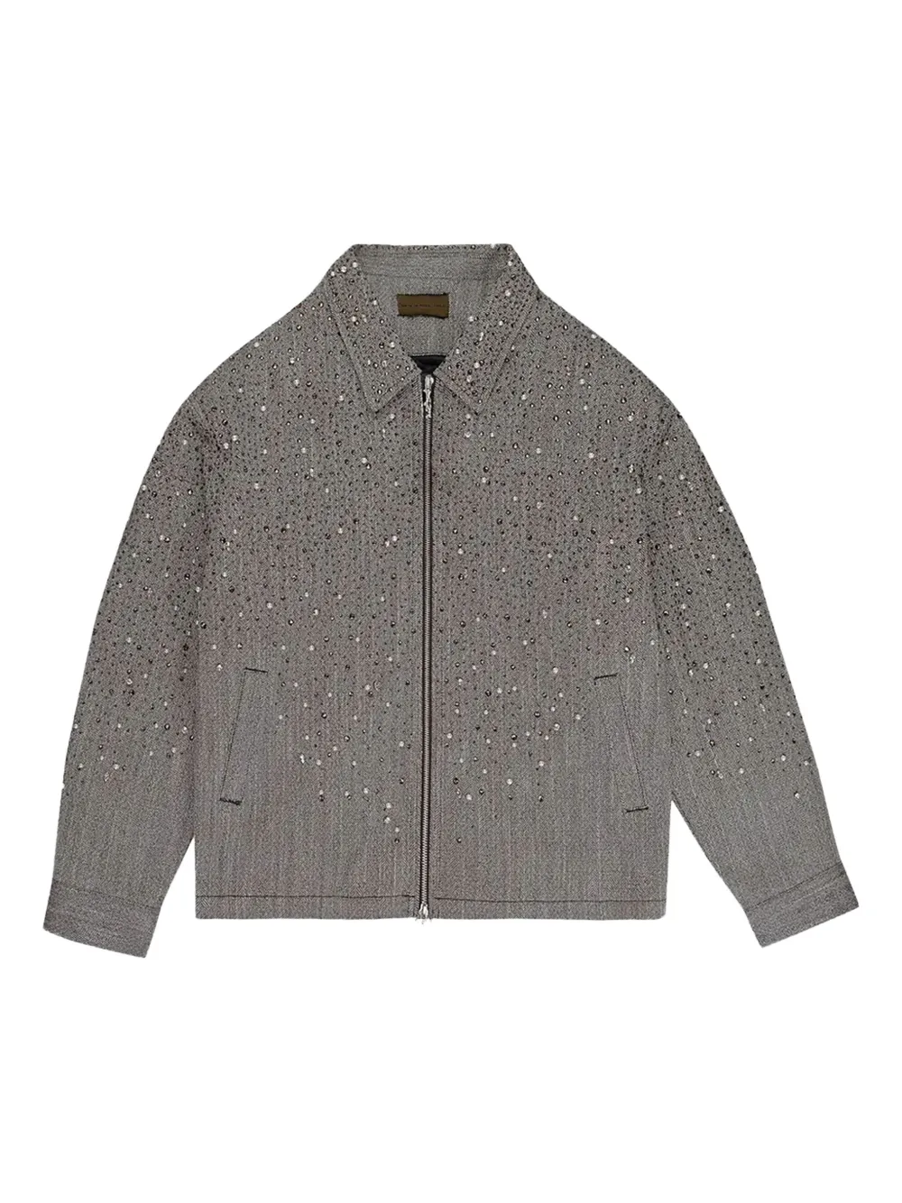 rhinestone zip-up jacket