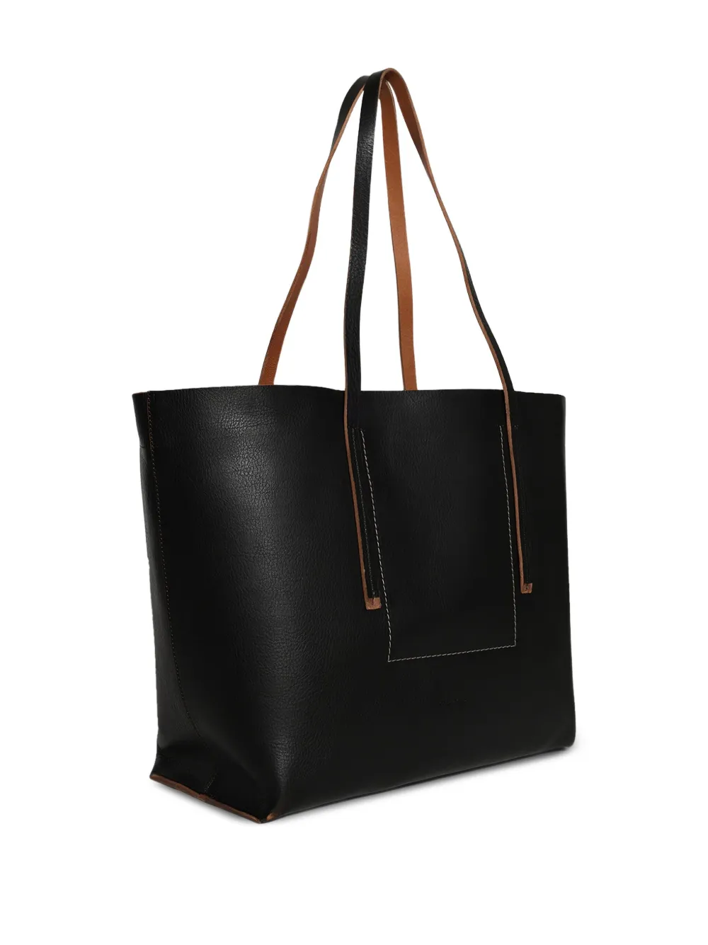 Rick Owens Leren shopper met stikseldetails Zwart