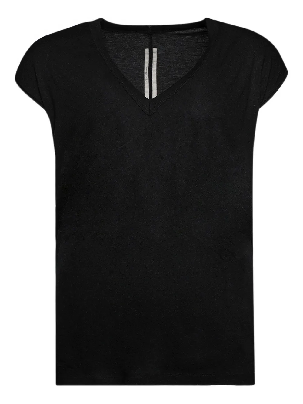 Rick Owens V-neck Short-sleeve T-shirt In Black