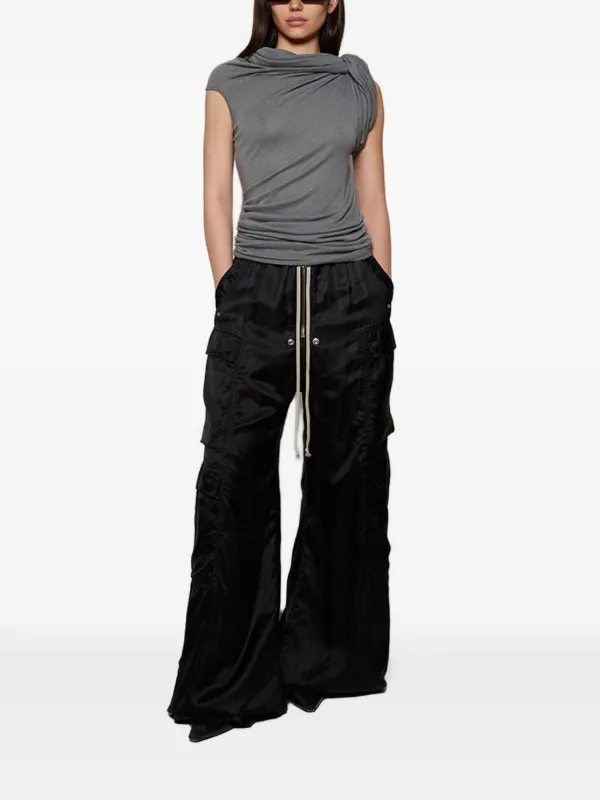 Rick Owens Draped Twist Top | Grey | FARFETCH