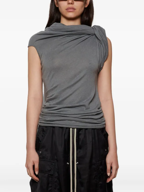 トップス Ricky Rick Owens Draped Twist Top | Grey | FARFETCH