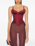 Wiederhoeft Salon satin boned corset - Red