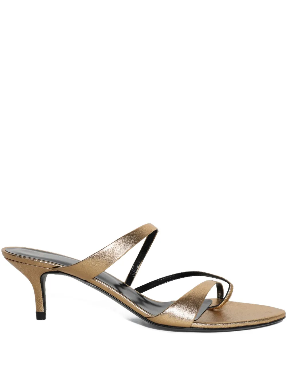 Jude 65 mm Heath leren sandalen met gekruiste bandjes Goud