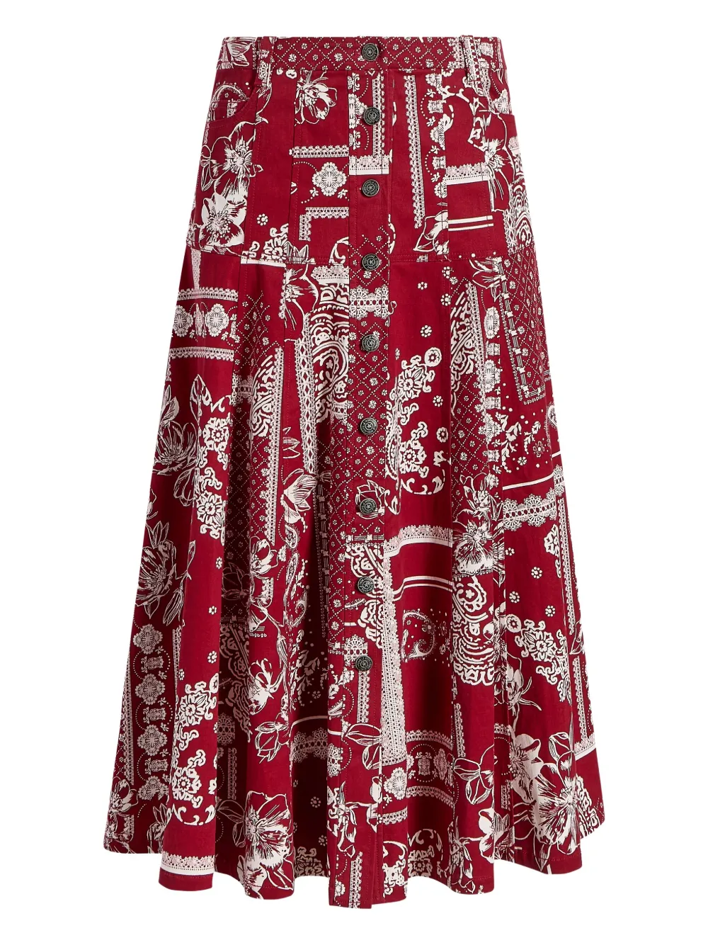 paisley-print skirt