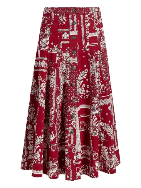 Cinq A Sept paisley-print skirt