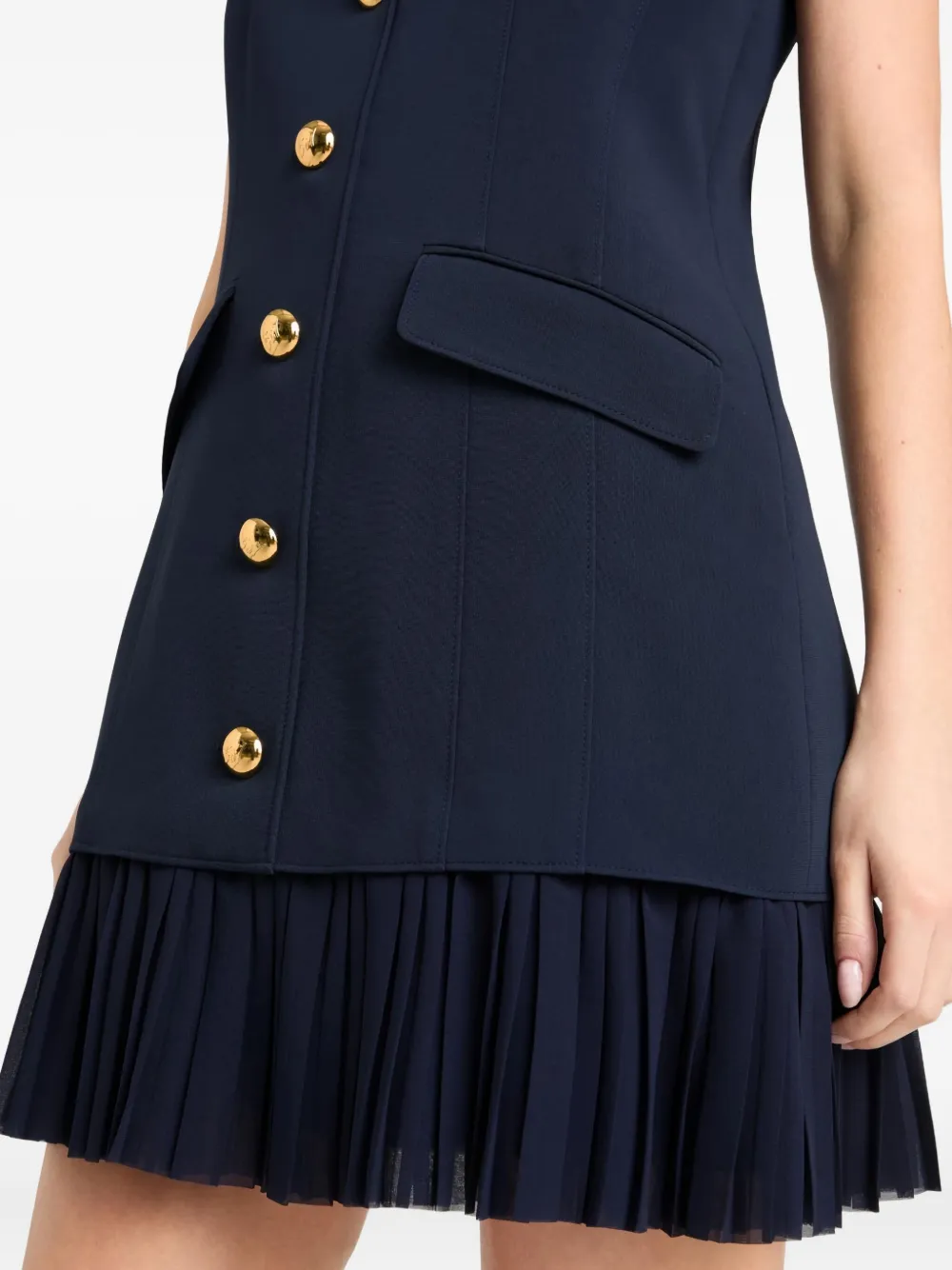 Cinq À Sept Button-embellishment Mini Dress In Blue