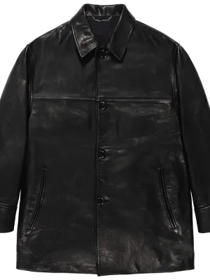 WACKO MARIA button-fastening Leather Jacket | Black | FARFETCH