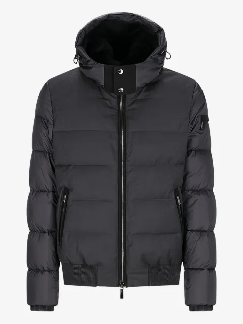 Moorer Wright-SHL hooded quilted jacket