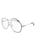 Chloé double-bridge oval-frame glasses - Blue