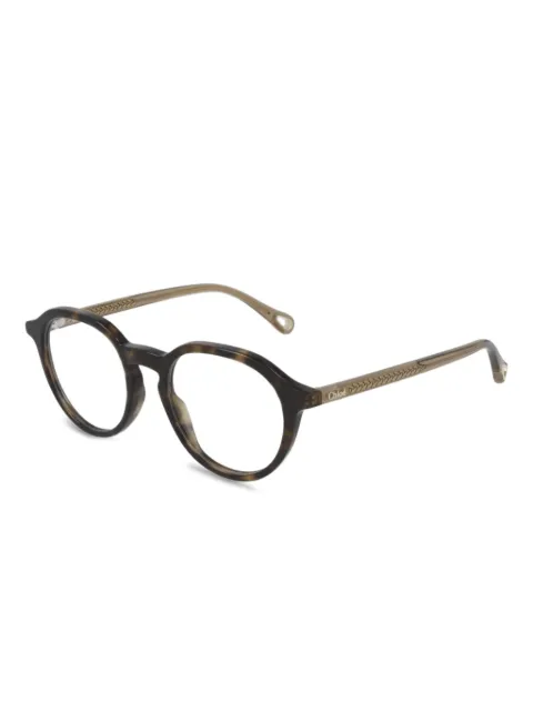 Chloé Eyewear lentes con armazón redonda estilo carey