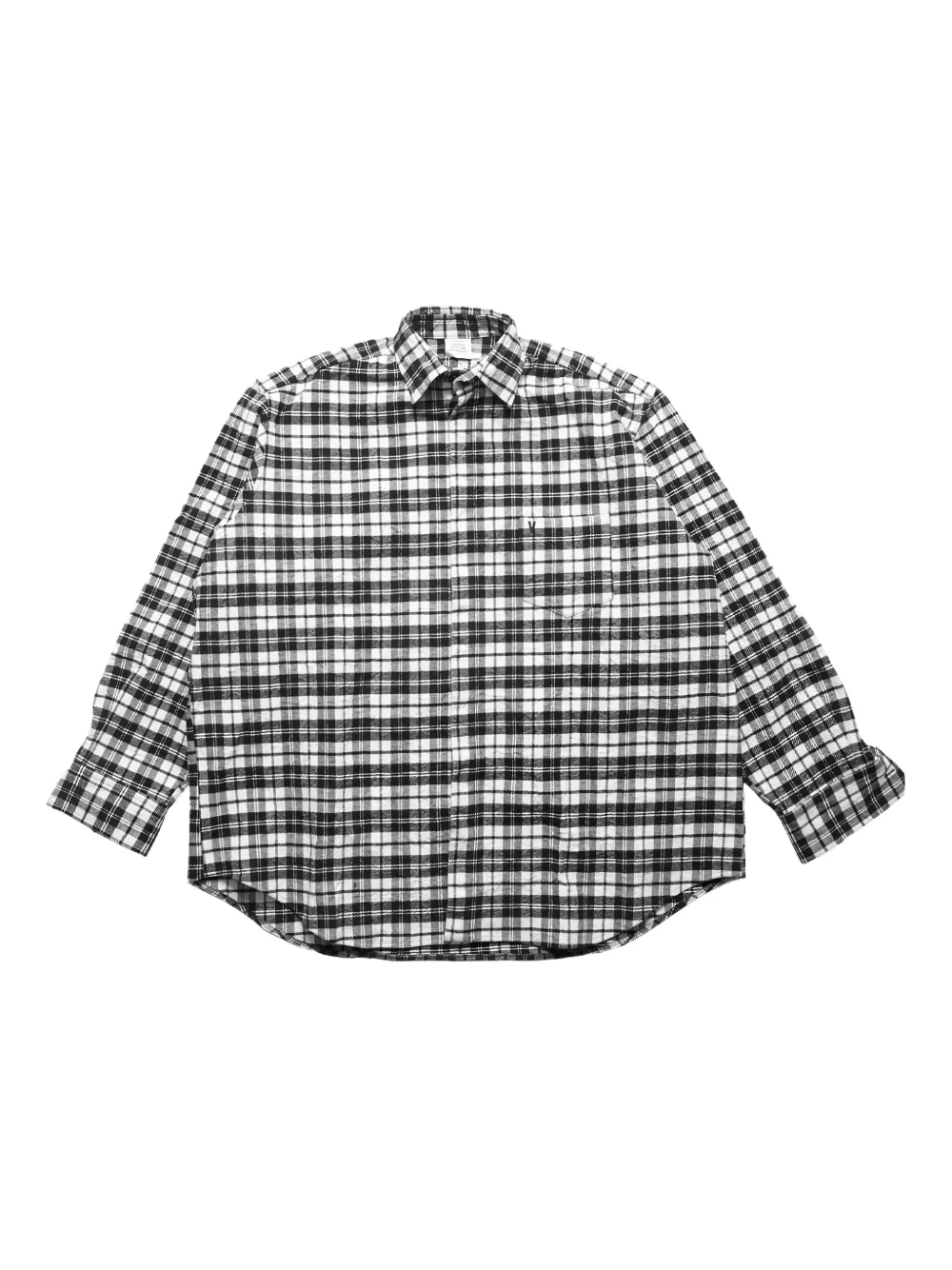 VETEMENTS チェック シャツ - ブラック VETEMENTS チェック シャツ - ブラック
