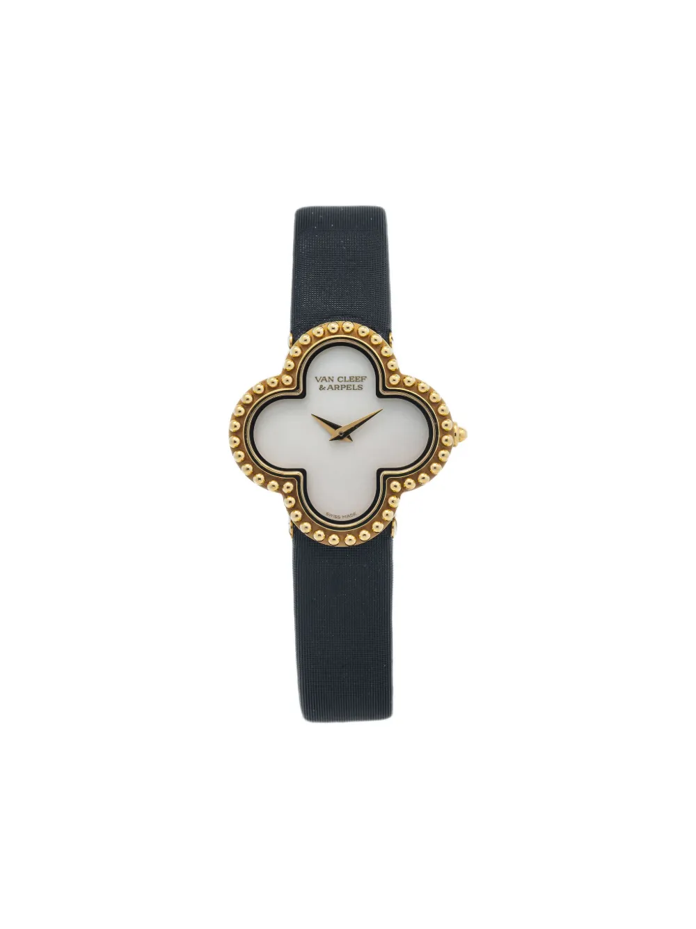 Van Cleef & Arpels Pre-Owned pre-owned 18K yellow gold Alhambra 25mm - Nero