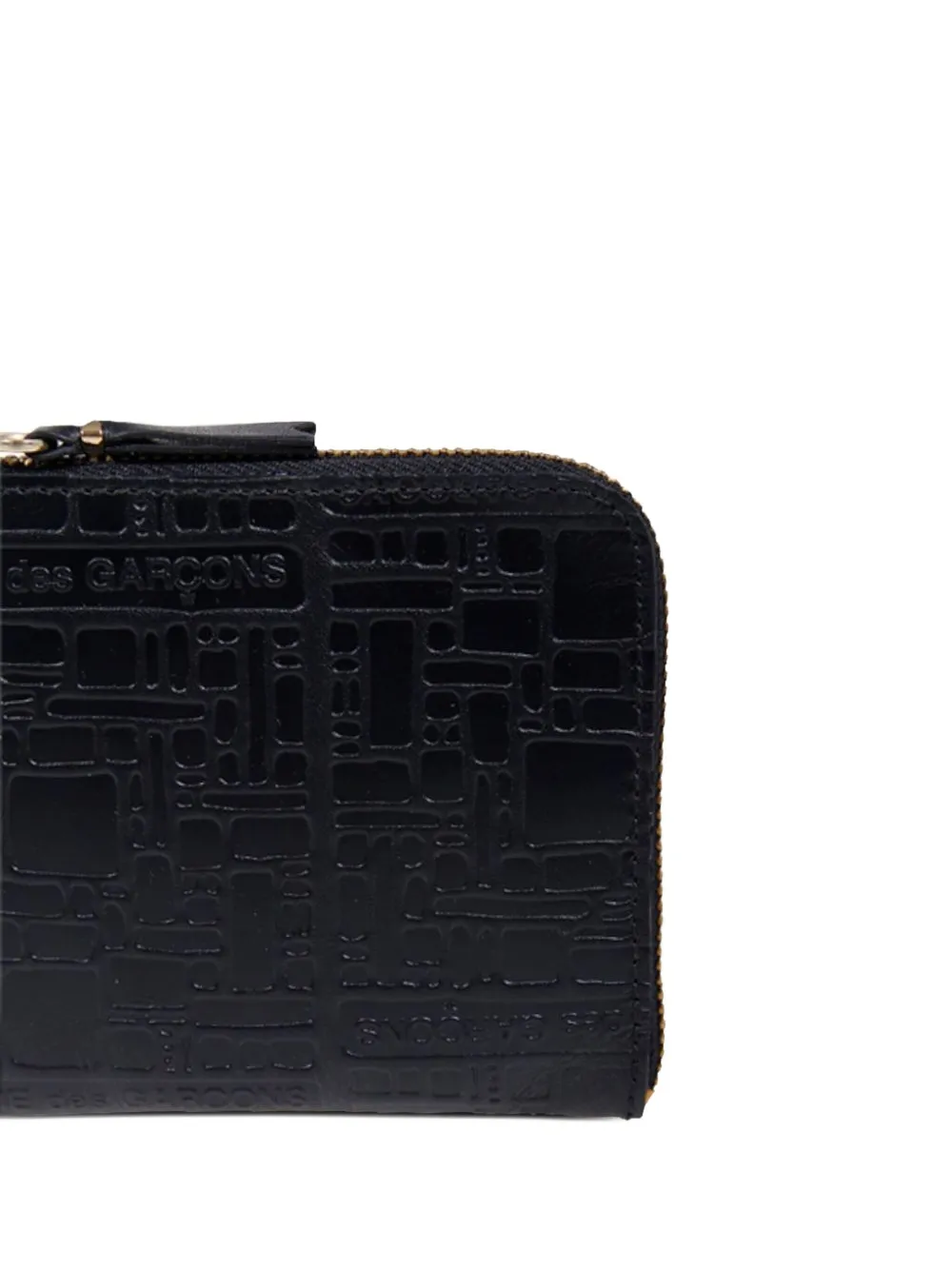 Comme Des Garçons Wallet Portemonnee met logo-reliëf Zwart