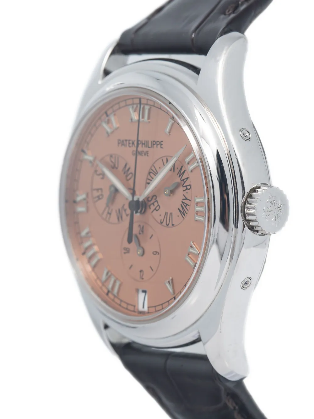 Pre-owned Patek Philippe  Annual Calendar 37mm In Black