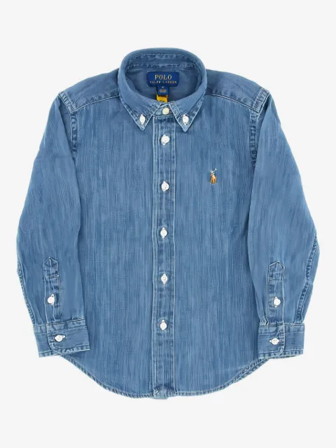 POLO RALPH LAUREN KIDS camisa de mezclilla manga larga