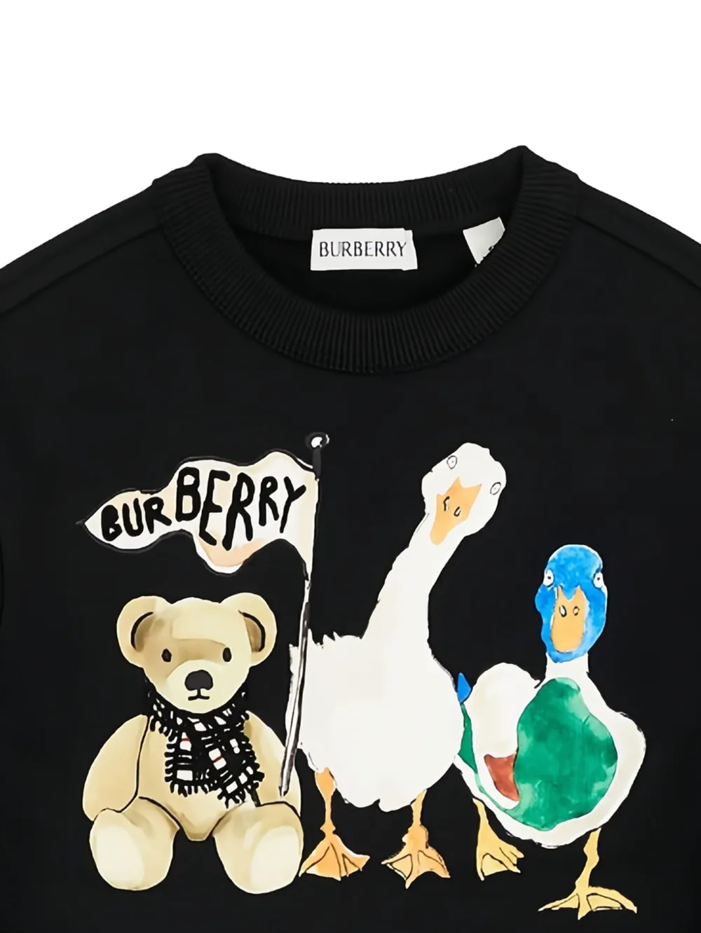 Burberry Kids Sweater met dierenprint Zwart