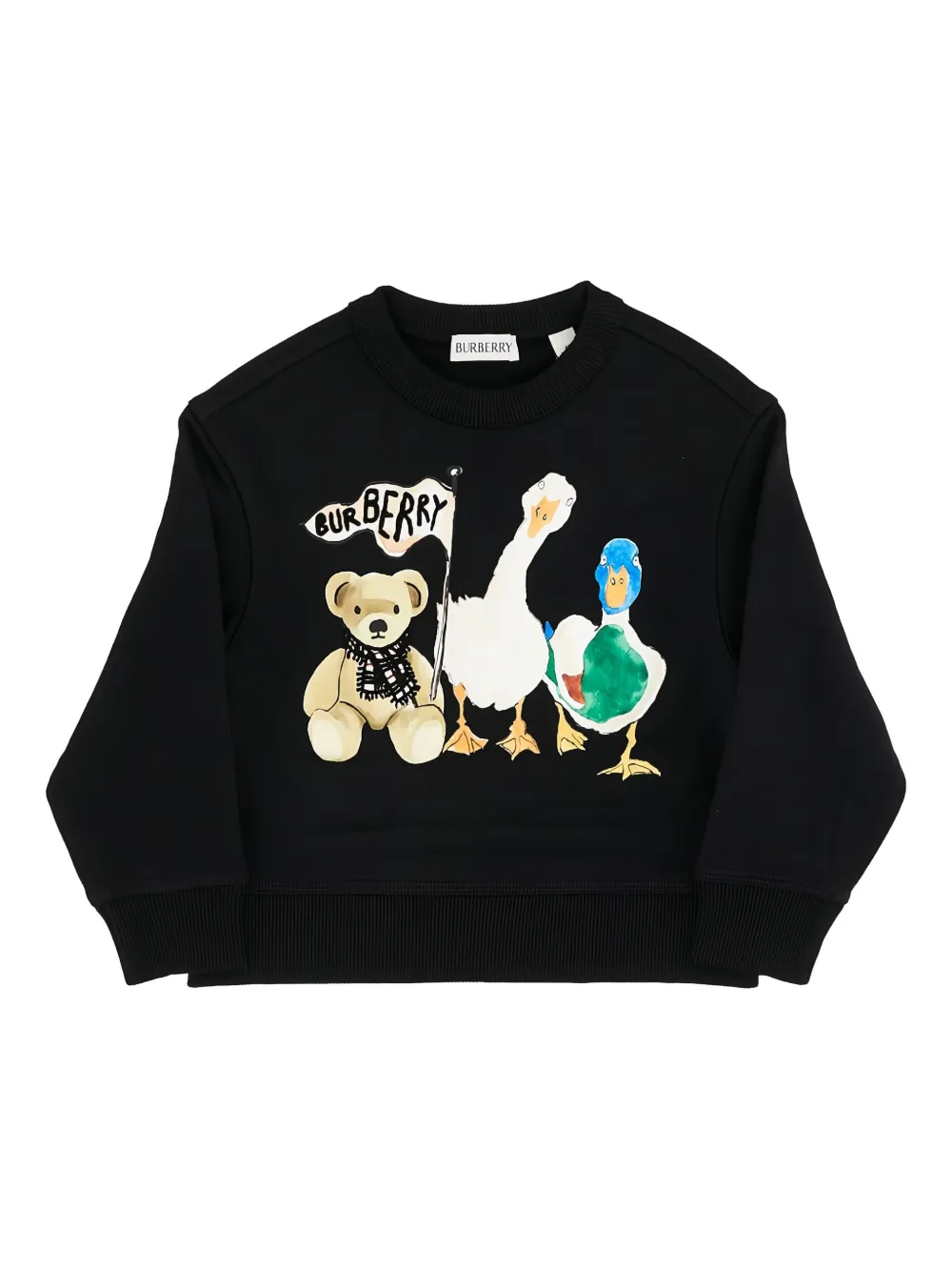 Burberry Kids Sweater met dierenprint Zwart