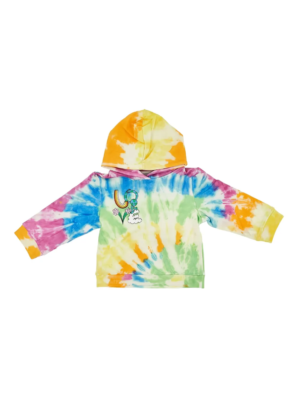 Stella McCartney Kids Hoodie met tie-dye print Geel