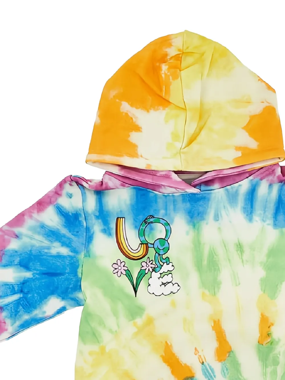 Stella McCartney Kids Hoodie met tie-dye print Geel