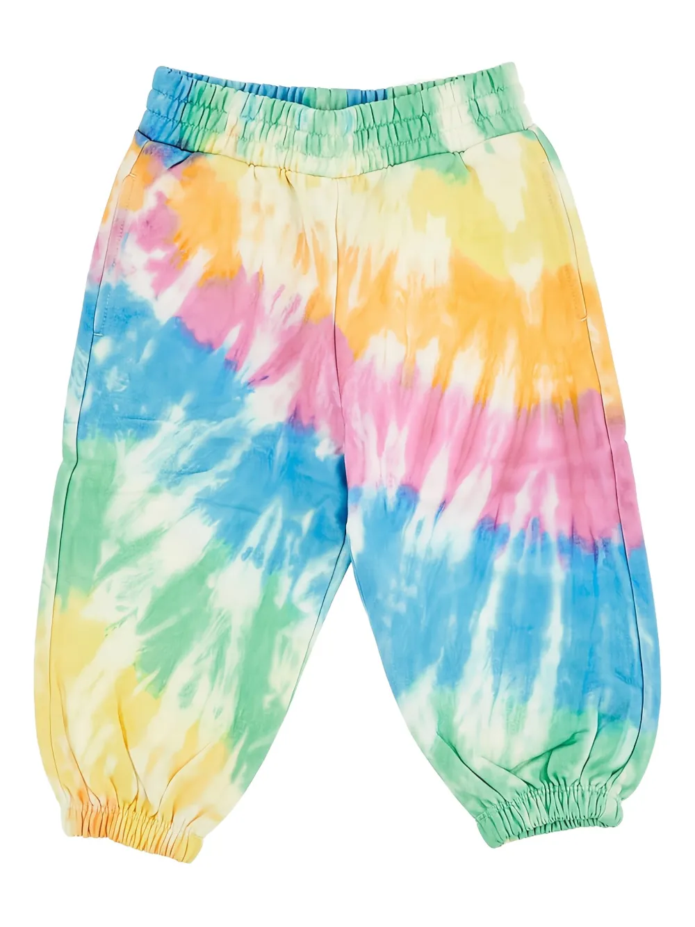 Stella McCartney Kids Trainingsbroek met tie-dye print Blauw