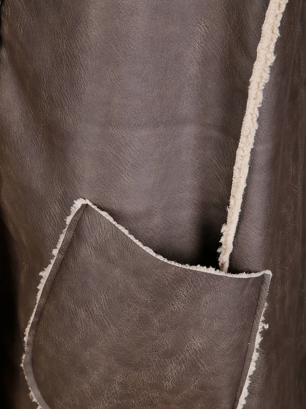 Stefano Mortari Leren gilet met lammy afwerking Bruin