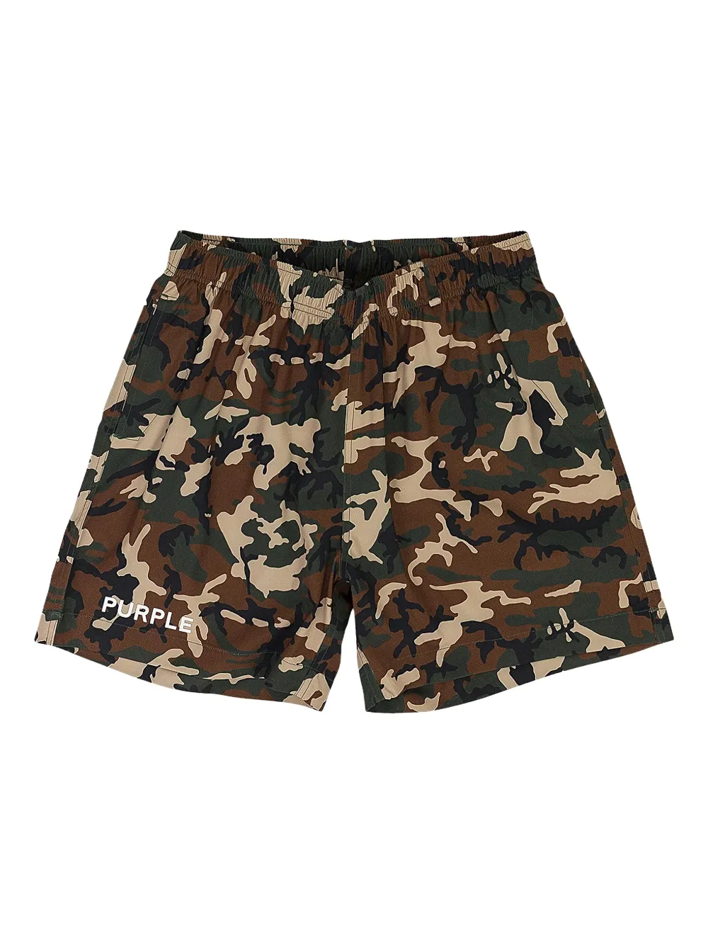 Purple Brand camouflage shorts Groen