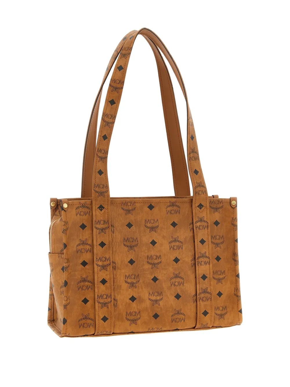MCM Visetos monogram school tote - Bruin