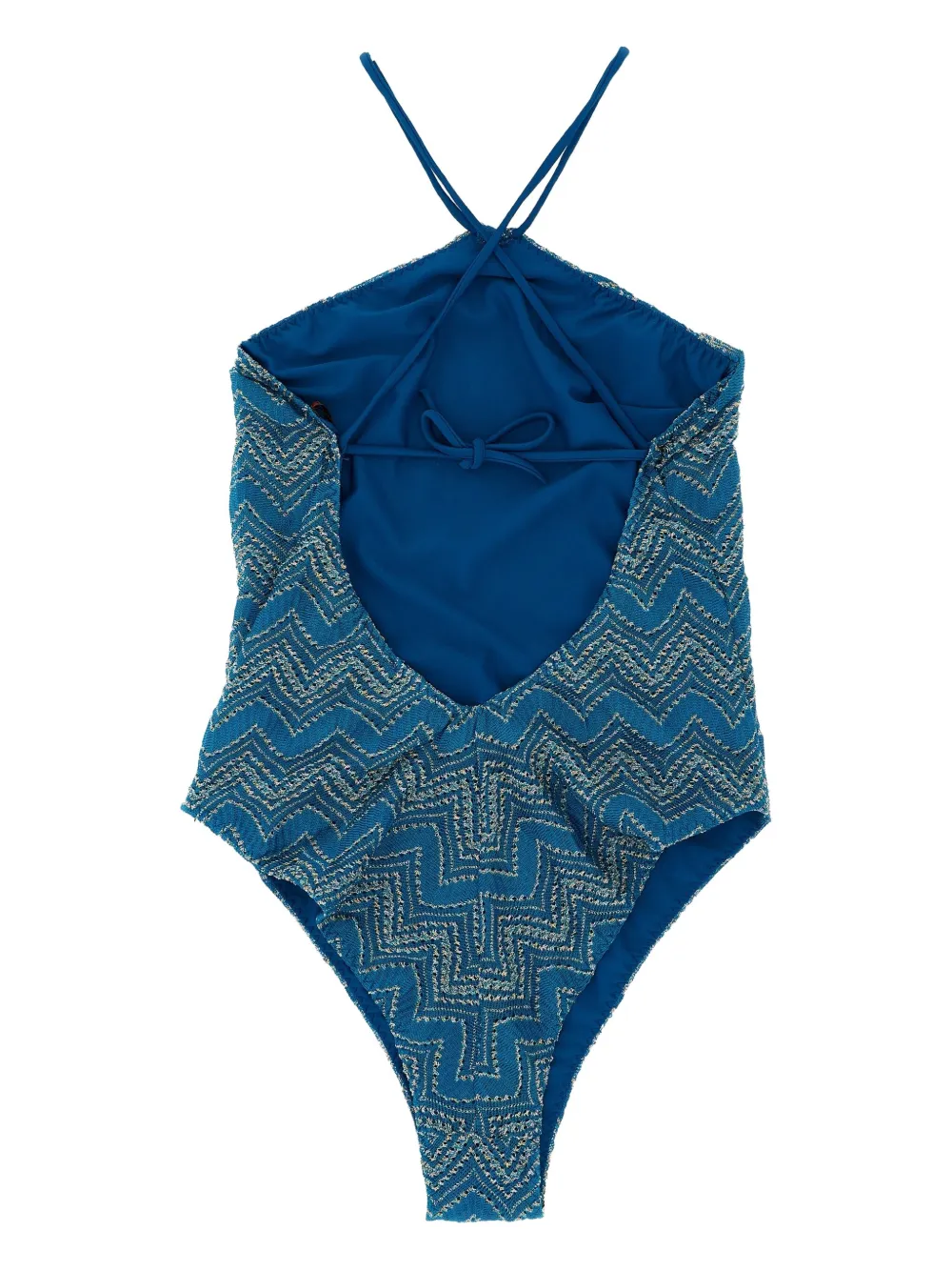 zigzag lamé swimsuit