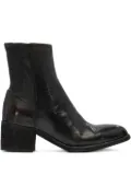 Officine Creative 55mm zip-detail leather boots - Black