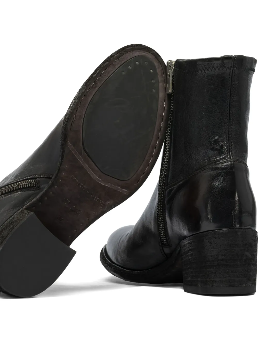 Officine Creative 55mm zip-detail leather boots Black