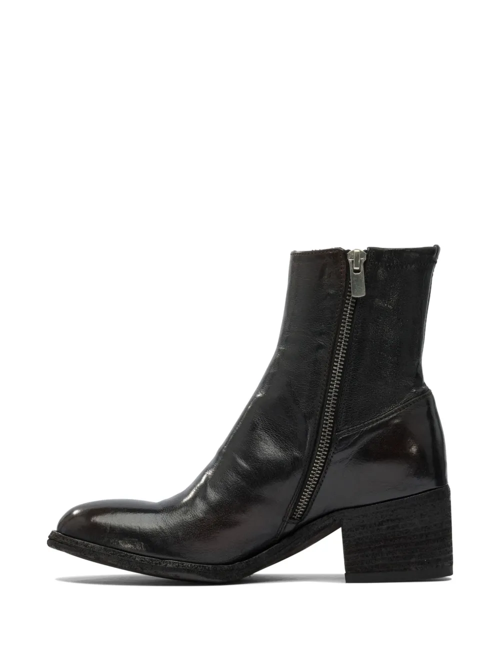 Officine Creative 55mm zip-detail leather boots Black