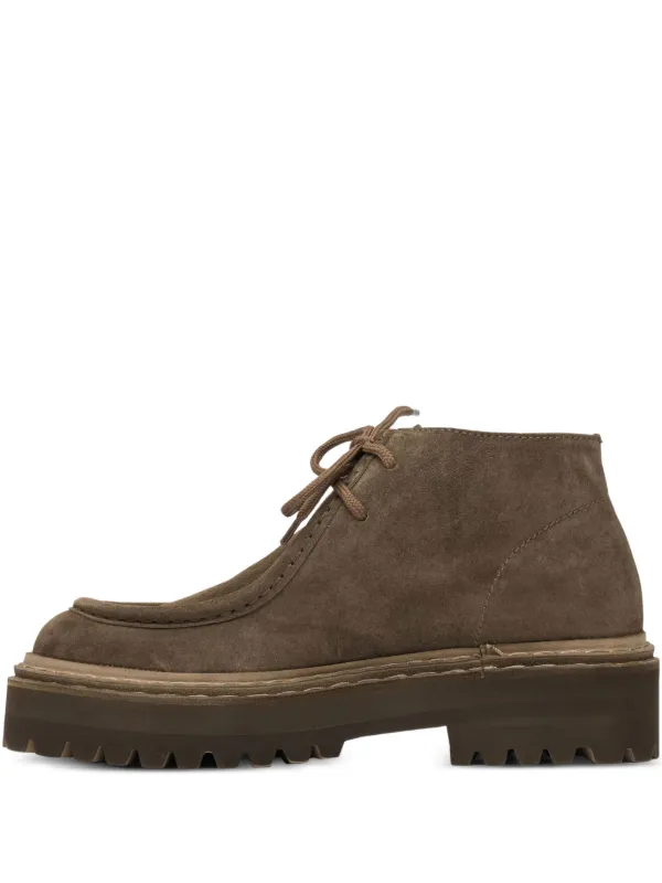 Officine Creative Blossom 002 Lace-up Suede Boots in Brown