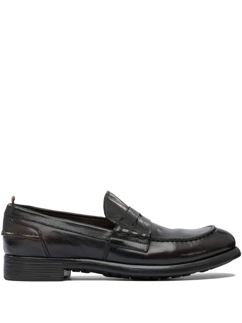 Officine Creative penny leather loafers Brown