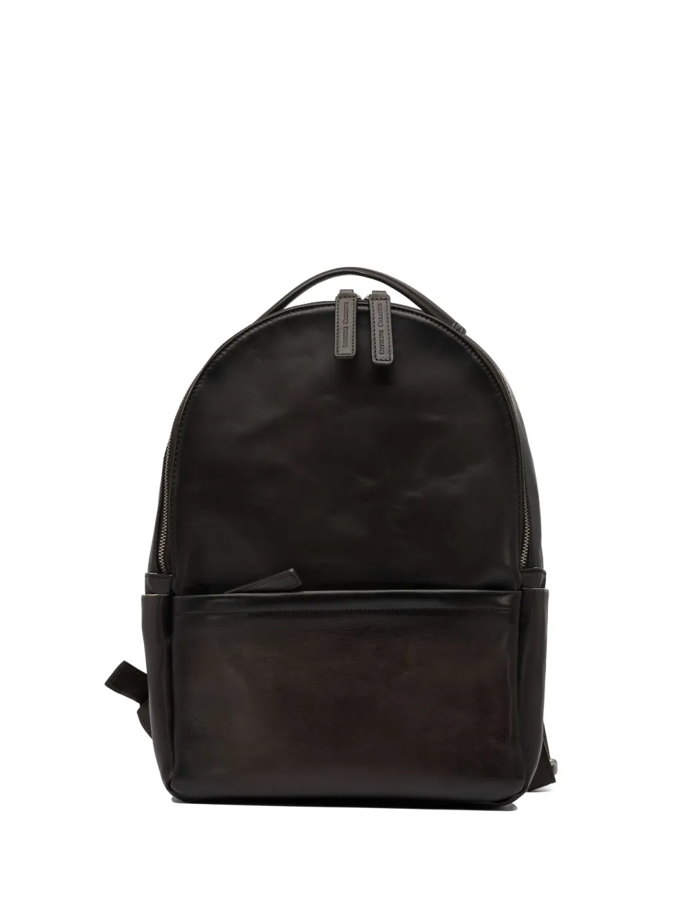 leather top-handle backpack