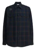 Alexander McQueen buckle-strap plaid shirt - Blue