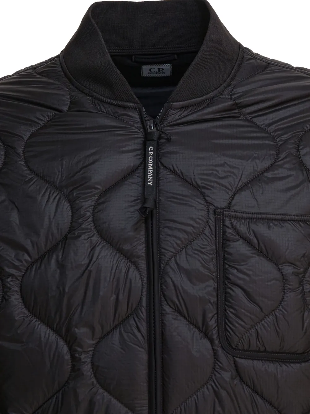 C.P. Company quilted bomber jacket Zwart